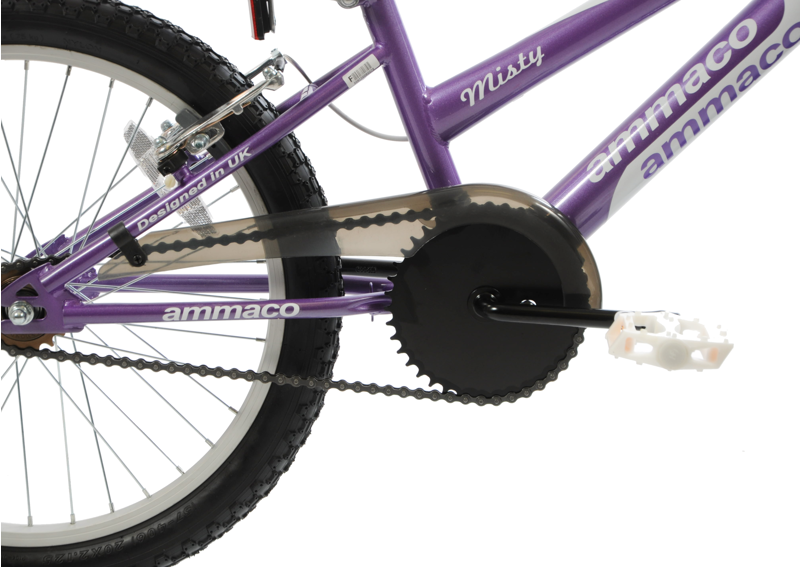 Ammaco Misty Girls BMX 20 Inch Wheel Kids Bike White and Purple-2
